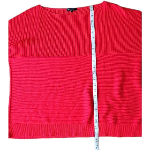 Lafayette 148 red Knit ribbed long sleeves Long Sleeve Boat Neck Sweater Size L - Picture 9 of 9